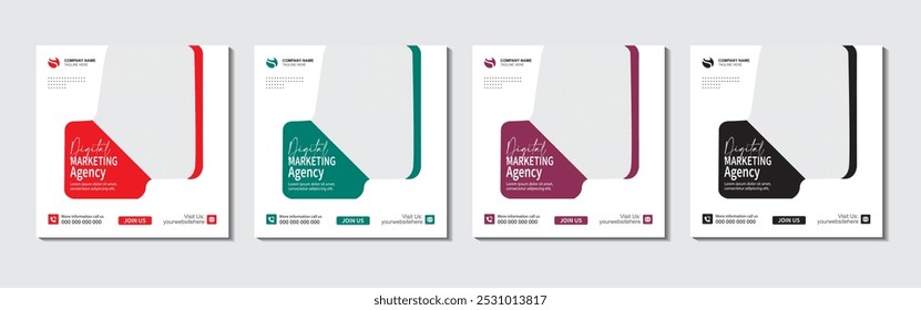 Digital marketing agency and corporate social media post template