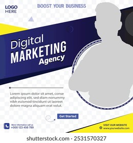 Digital marketing agency and corporate social media post template