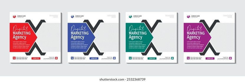 Digital marketing agency and corporate social media post template