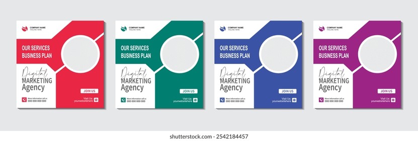 Digital marketing agency and corporate social media post template