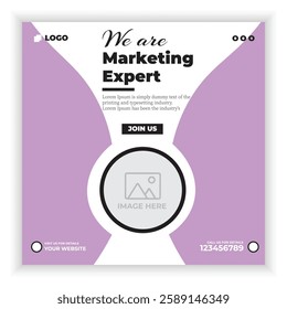 Digital marketing agency and corporate social media post template
