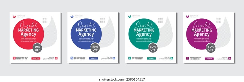 Digital marketing agency and corporate social media post template
