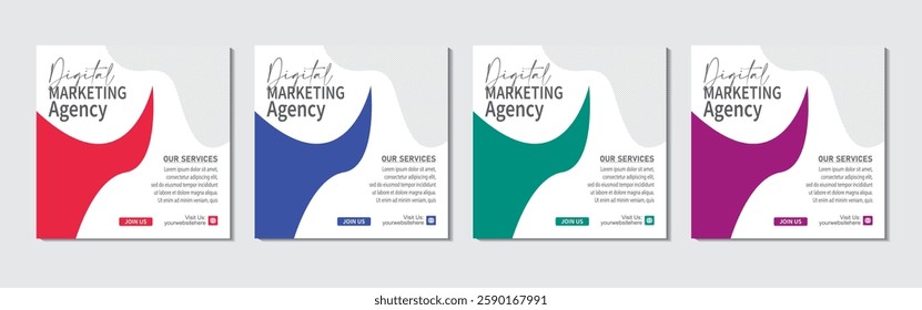 Digital marketing agency and corporate social media post template