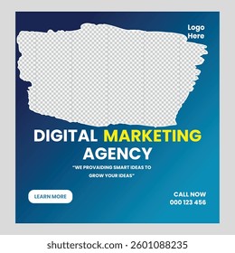 Digital marketing agency and corporate social media banner or Instagram post template