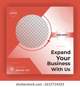 Digital marketing agency and corporate social media banner or Instagram post template