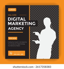 Digital marketing agency and corporate social media banner or Instagram post template