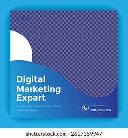 Digital marketing agency and corporate social media banner or Instagram post template
