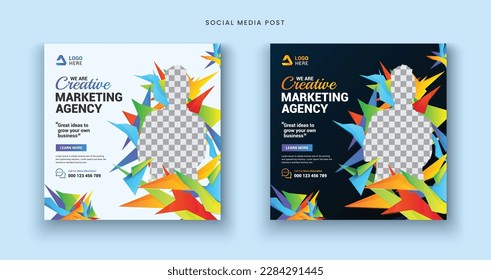 Digital marketing agency and creative corporate social media post template