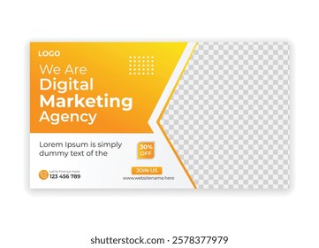 Digital marketing agency and creative corporate web banner template