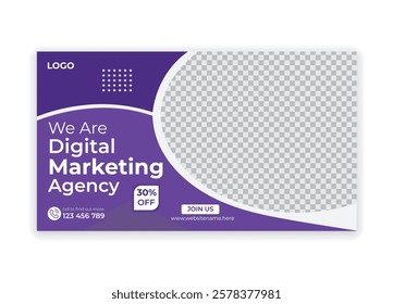 Digital marketing agency and creative corporate web banner template
