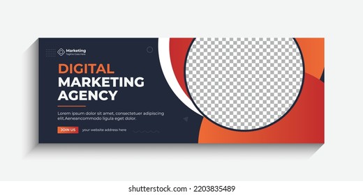 Digital Marketing Agency Creative Social Cover Banner, Web Banner Ad, And Social Media Post Template.