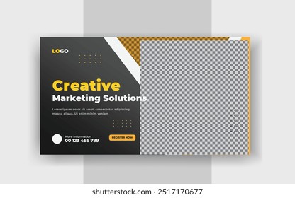 
Agência de marketing digital e criativo YouTube thumbnail web corporativo banner template