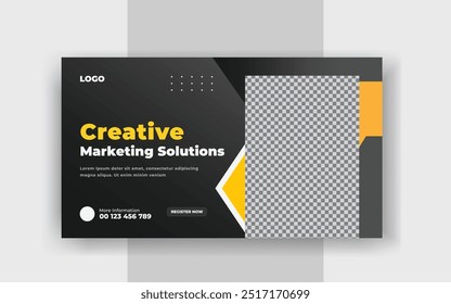 
Agência de marketing digital e criativo YouTube thumbnail web corporativo banner template