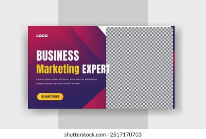 
Agência de marketing digital e criativo YouTube thumbnail web corporativo banner template