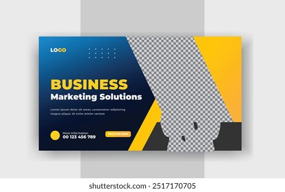 
Agência de marketing digital e criativo YouTube thumbnail web corporativo banner template