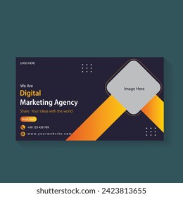 Digital marketing agency facebook cover design
 for vector illustrator