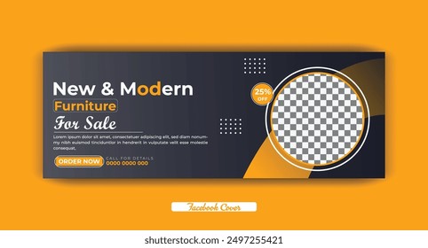 Digital marketing agency Facebook cover photo design with creative shape or web banner for digital marketing business