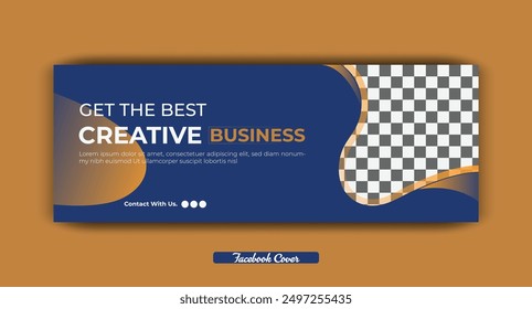 Digital marketing agency Facebook cover photo design with creative shape or web banner for digital marketing business