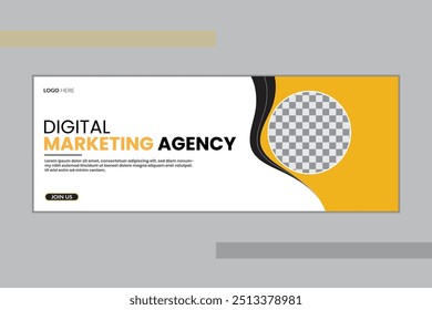 Digital marketing agency Facebook cover design.