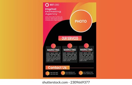 Digital Marketing Agency Flyer A4 template