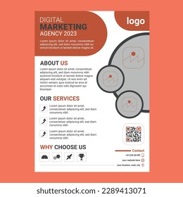 digital marketing agency flyer design template,brochure design TEMPLATE