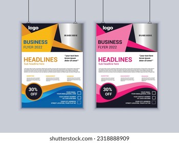 Digital marketing agency flyer design vector template