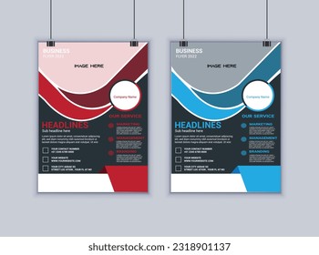 Digital marketing agency flyer design vector template