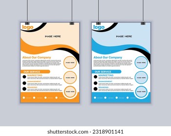 Digital marketing agency flyer design vector template