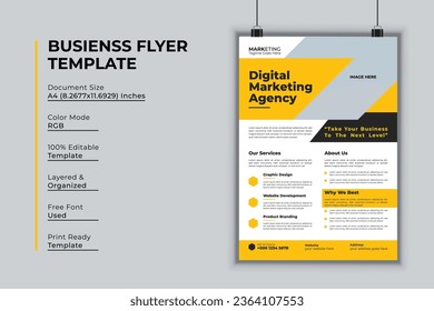 Digital marketing agency flyer design vector template