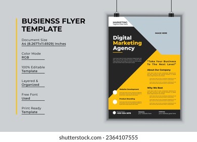 Digital marketing agency flyer design vector template