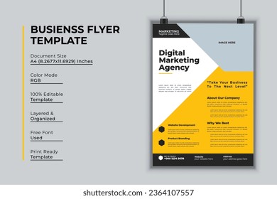 Digital marketing agency flyer design vector template