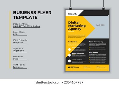 Digital marketing agency flyer design vector template