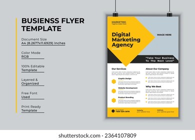 Digital marketing agency flyer design vector template