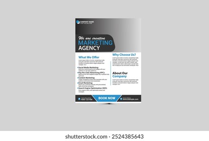 Digital Marketing Agency Flyer Design, Vector