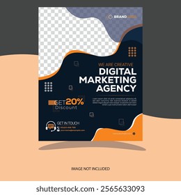 Digital marketing agency flyer design template.