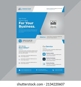 Digital marketing agency flyer template .