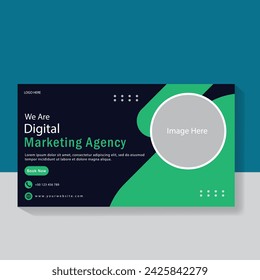 The Digital Marketing Agency the Future of Global Business Template Illustrator Design
