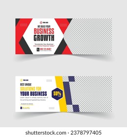 Digital marketing agency, grow your business professional services square social media cover, post banner cover template