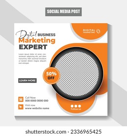 Digital marketing agency instagram banner for social media post template