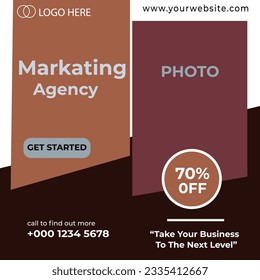 Digital marketing agency Instagram post and social media banner template