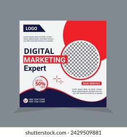 Digital marketing agency instagram post and social media banner template design