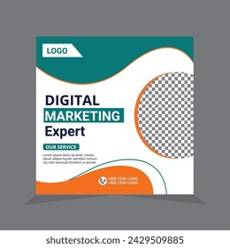Digital marketing agency instagram post and social media banner template design