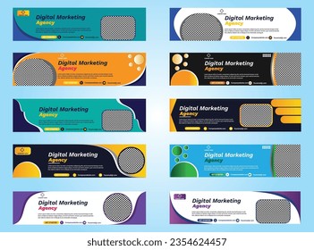 Digital Marketing Agency Linkedin Banner Template