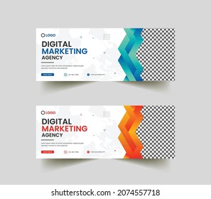 Digital Marketing  Agency Modern And Triangle Cover Design Template 