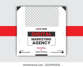 Digital Marketing Agency Post banner and social media template vector design
