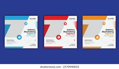 Digital Marketing Agency Post banner and social media ads template vector design