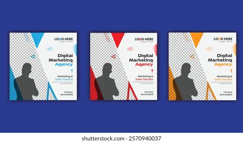 Digital Marketing Agency Post banner and social media ads template vector design