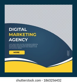 Digital marketing agency post design. Social media corporate post.