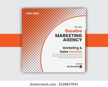 Digital Marketing agency post template and creative banner design vector