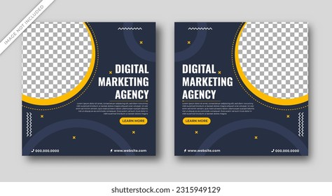 Digital Marketing Agency post vector Illustration